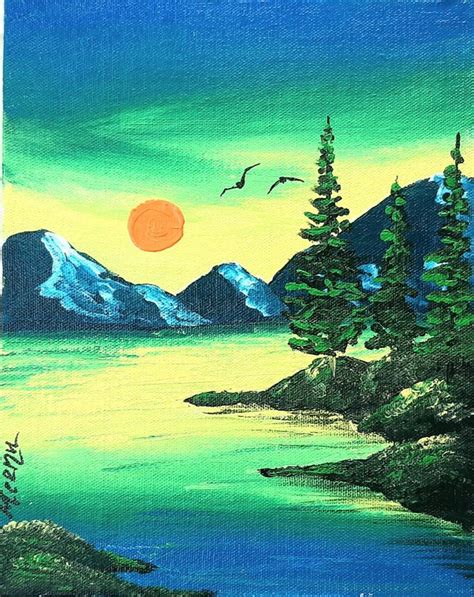 easy landscape painting for beginners